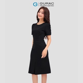Đầm nữ GUMAC phối ren bản eo  DC12077