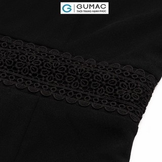 Đầm nữ GUMAC phối ren bản eo  DC12077