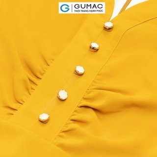 Đầm nữ GUMAC A nẹp nhún  DC12076