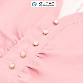 Đầm nữ GUMAC A nẹp nhún  DC12076