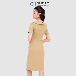 Đầm nữ GUMAC phối nút cổ  DC11089