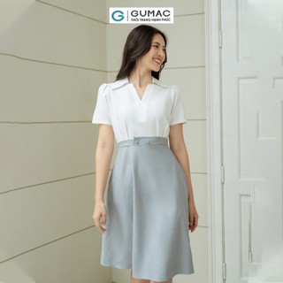 Đầm nữ GUMAC A phối tùng  DD08025