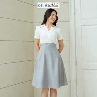 Đầm nữ GUMAC A phối tùng  DD08025