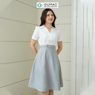 Đầm nữ GUMAC A phối tùng  DD08025