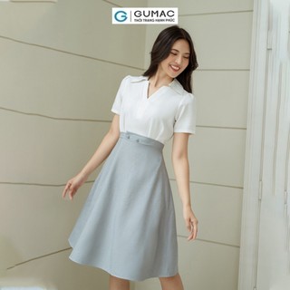 Đầm nữ GUMAC A phối tùng  DD08025