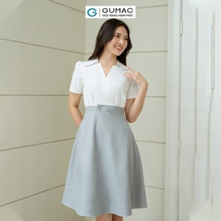 Đầm nữ GUMAC A phối tùng  DD08025