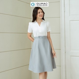 Đầm nữ GUMAC A phối tùng  DD08025