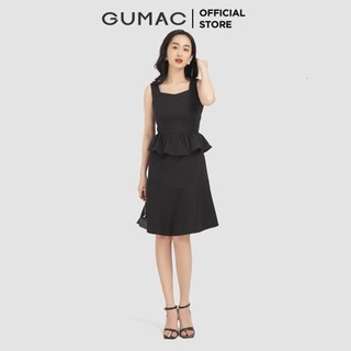 Đầm nữ GUMAC sát nách bèo tùng DB12011 