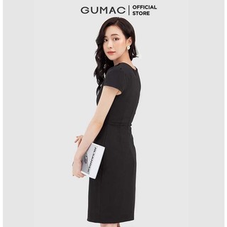 Đầm nữ GUMAC body cổ V đắp DB11016 