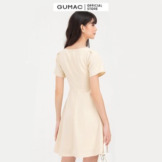 [MÃ AFFC GIẢM 30%] Đầm nữ cổ V phối nút GUMAC DB767