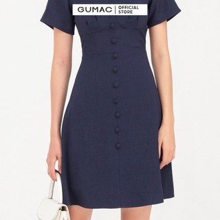 [MÃ AFFC GIẢM 30%] Đầm nữ cổ V phối nút GUMAC DB767
