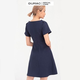 [MÃ AFFC GIẢM 30%] Đầm nữ cổ V phối nút GUMAC DB767