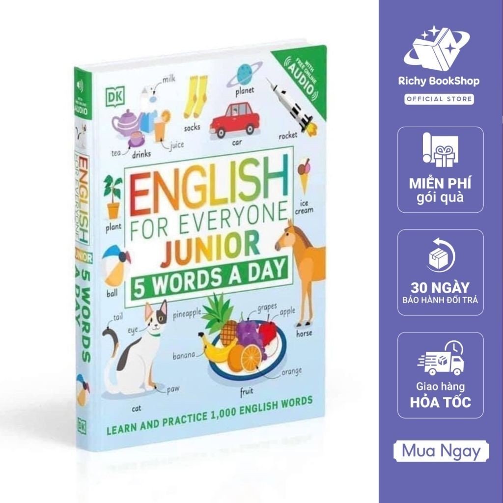 Sách - English for Everyone Junior 5 words a day