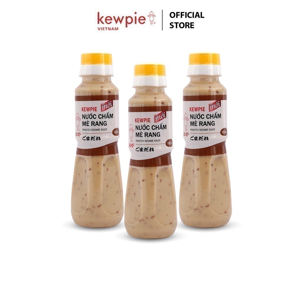 Combo 3 chai Nước Chấm Mè Rang Kewpie 180ml/chai