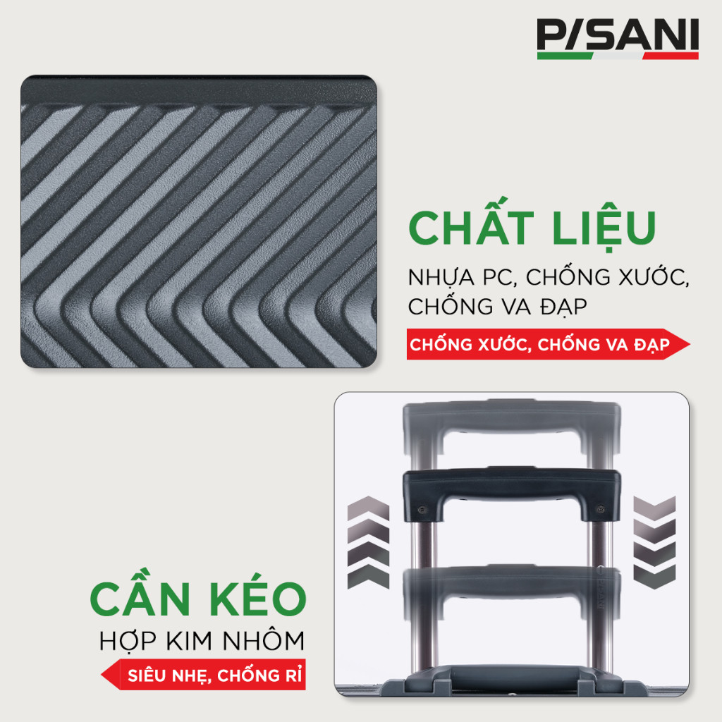 [SALE KHỦNG NHẤT⚡] Vali Kéo Khung Nhôm Pisani X9 - size 20/24/28, Nhựa PC Cao Cấp, Khoá TSA Bảo Mật, Vali MIA Chính Hãng | BigBuy360 - bigbuy360.vn