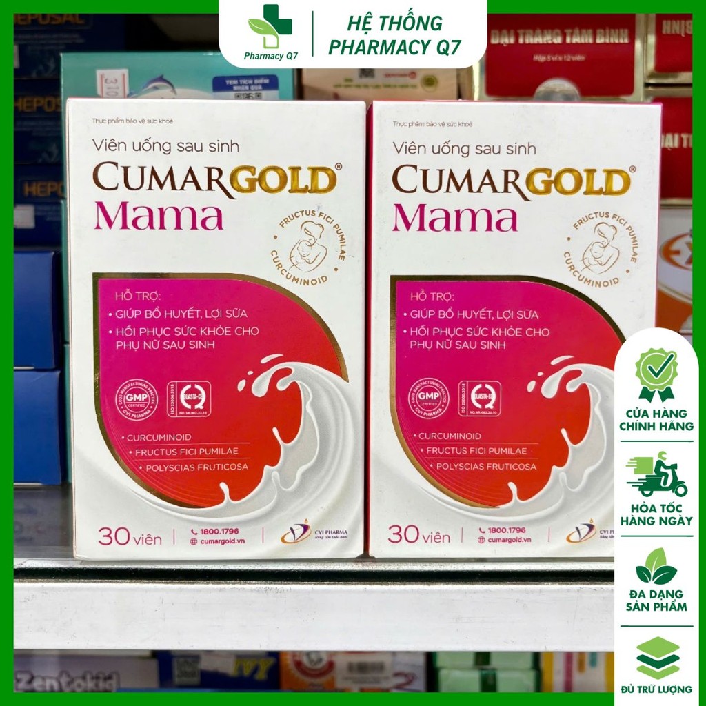 Viên uống CumarGold Mama - Hỗ trợ bổ huyết, hỗ trợ lợi sữa; hỗ trợ phục hồi sức khoẻ cho phụ nữ sau 