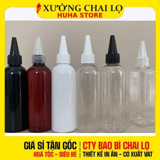   COMBO 3 CÁI  Chai Chiết Mỹ Phẩm ❣️ Chai Lọ Nhựa PET Nắp Nhọn 150ml 200ml 250ml 500ml Chiết Mực Mỹ Phẩm Du Lịch 