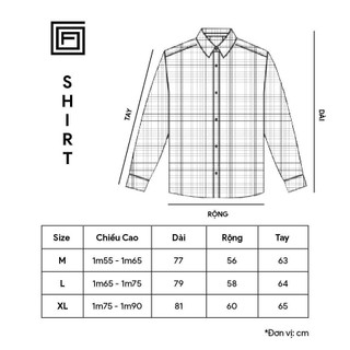 Áo Sơ Mi Kẻ Sọc FOMO Ebony Patchwork tay dài Chất Cotton Unisex