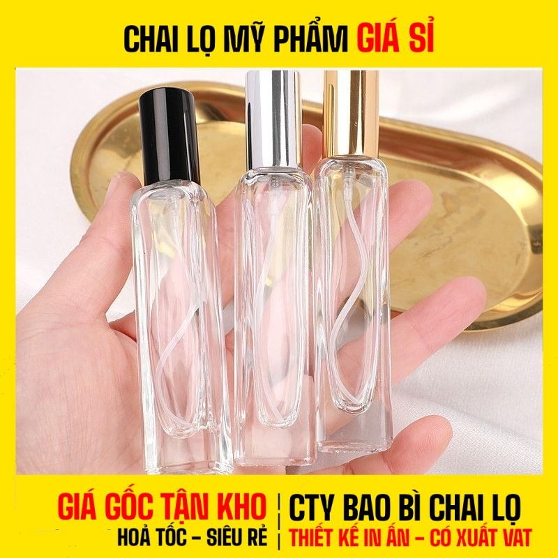 [COMBO 5 CÁI] Chai Lọ Chiết Nước Hoa Vuông 3ml - 30ml | Lọ Đựng Dầu Thơm, Tinh Dầu, Nước Hoa Mini