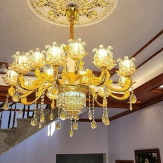 Đèn Chùm Cổ Điển Thả Trần, Chao Hoa Ly 461/15 Sang Trọng Trang Trí Phòng Ngủ Phòng Khách _TỔNG KHO ĐÈN LED