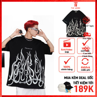 LOCAL BRAND Áo thun The Weird Phong Cách Unisex Form Rộng ATK730