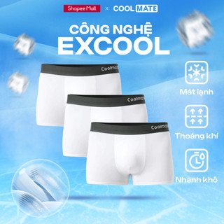 [Mua 2 giảm 50%][OUTLET - KHÔNG ĐỔI TRẢ]Combo 3 quần lót nam Trunk Excool Basics vải siêu mát Coolmate