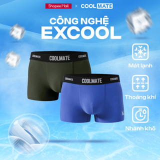 [Mua 2 giảm 50%][OUTLET - KHÔNG ĐỔI TRẢ]Combo 2 quần lót Trunk Excool Clean Cut co giãn siêu thấm hút Coolmate