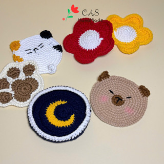  Có sẵn  Miếng lót ly bằng len handmade nhiều mẫu mã thấm nước lót cốc hoa mèo trang trí bàn bếp 
