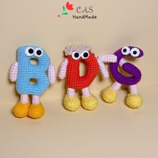 [Có sẵn] Móc khóa len chữ cái ngộ nghĩnh sợi cotton milk 125g móc chìa khóa quà tặng trang trí túi