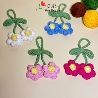   Có sẵn  Móc khóa hoa len 5 cánh cotton milk 125g treo túi móc chìa khóa 
