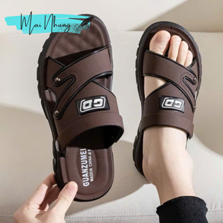 Dép thời trang quai ngang nam đẹp, dép cao su thời trang trẻ và trung niên