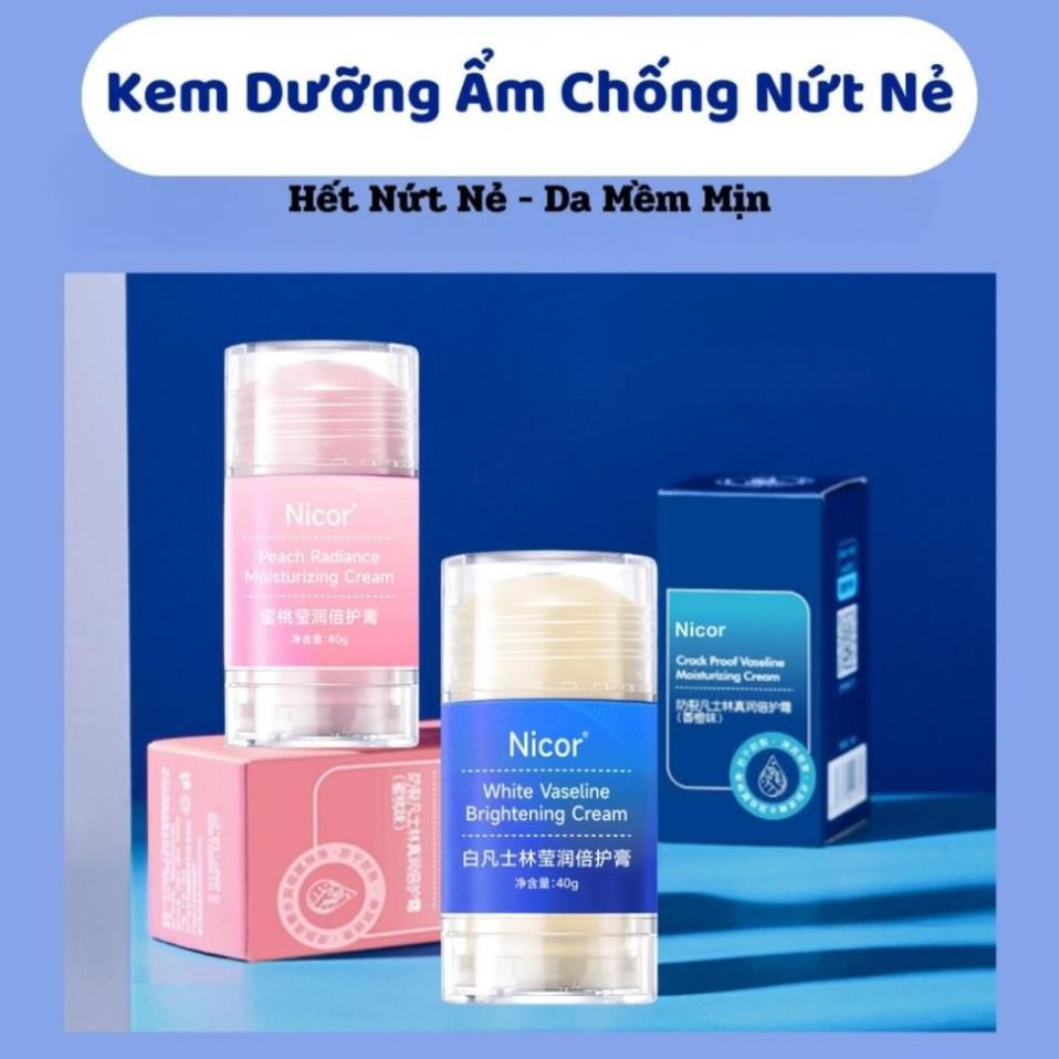 Kem Dưỡng Ẩm Dạng Lăn NICOR 40g – Cấp Ẩm Sâu, Giảm Nứt Nẻ Tay Chân Gót, Không Nhờn Rít