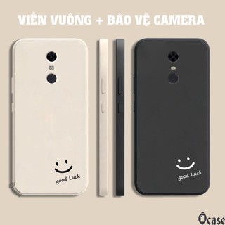 Ốp lưng Xiaomi Redmi 5 Plus in hình mặt cười may mắn cạnh viền vuông có bảo vệ camera