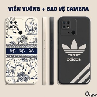 Ốp lưng Xiaomi Redmi 10C / Redmi 10 Power in hình gấu  cạnh viền vuông có bảo vệ camera