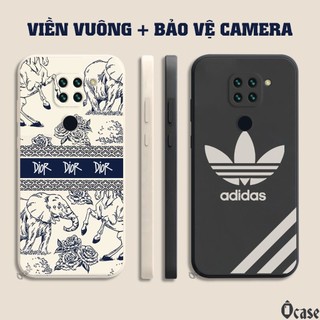 Ốp lưng Xiaomi Redmi Note 9 in gấu  cạnh vuông và có bảo vệ camera