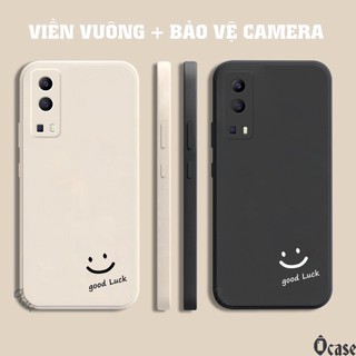 Ốp lưng  Vivo Y52 5G / Y72 5G / IQOO Z3  in hình mặt cười may mắn cạnh viền vuông có bảo vệ camera