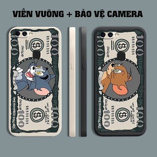 Ốp lưng Oppo A7 / A5s / A12 / A12s in hình Mèo và Chuột cạnh viền vuông có bảo vệ camera