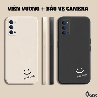 Ốp lưng Oppo Reno 4 in hình mặt cười may mắn cạnh viền vuông có bảo vệ camera