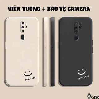 Ốp lưng Oppo A5 2020 / A9 2020 / A11 / A11X in hình mặt cười may mắn cạnh viền vuông có bảo vệ camera