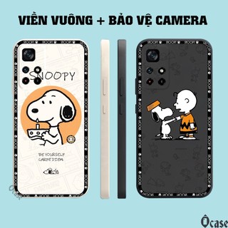 Ốp lưng Xiaomi Poco M4 Pro 5G in hình gấu  cạnh viền vuông có bảo vệ camera
