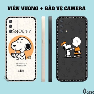 Ốp lưng Oppo A74 4G in hình chú chó dễ thương cạnh viền vuông có bảo vệ camera
