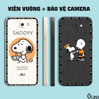 Ốp lưng Samsung J4 Plus / J7 Prime / J4+ / J415 / J4 / J5 Prime in hình chú chó dễ thương cạnh viền vuông có bảo vệ came