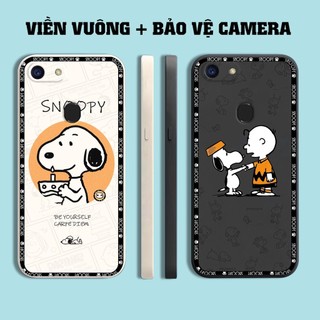 Ốp lưng Oppo F5 / F5 Youth / F7 / A79 in hình chú chó dễ thương cạnh viền vuông có bảo vệ camera