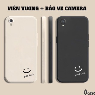 Ốp lưng Oppo A37 / NEO 9 / R9 / R9 Plus in hình mặt cười may mắn cạnh viền vuông có bảo vệ camera