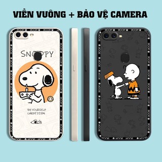 Ốp lưng Oppo F9 / F9 Pro / A7x / Realme U1 in hình chú chó dễ thương cạnh viền vuông có bảo vệ camera