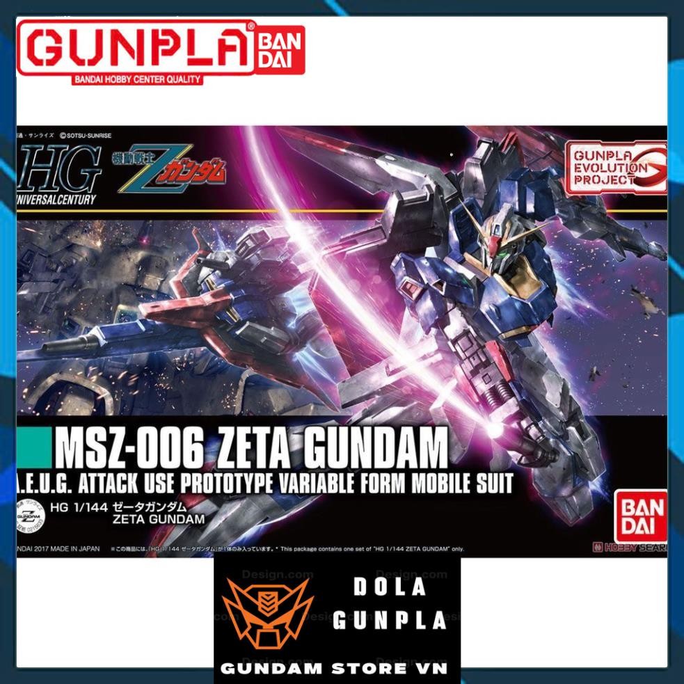 Mô hình lắp ráp HGUC HG Zeta Gundam - chính hãng bandai namco nhật bản