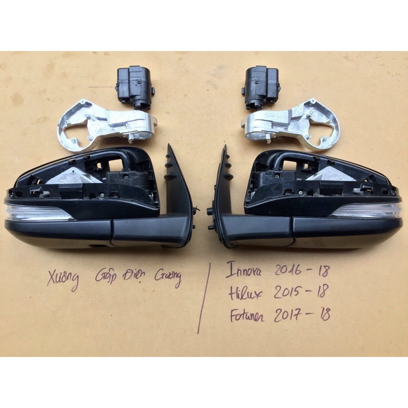 Xương nhôm và mô tơ gập gương Toyota Inova, Fortuner, Hilux 2017-2020