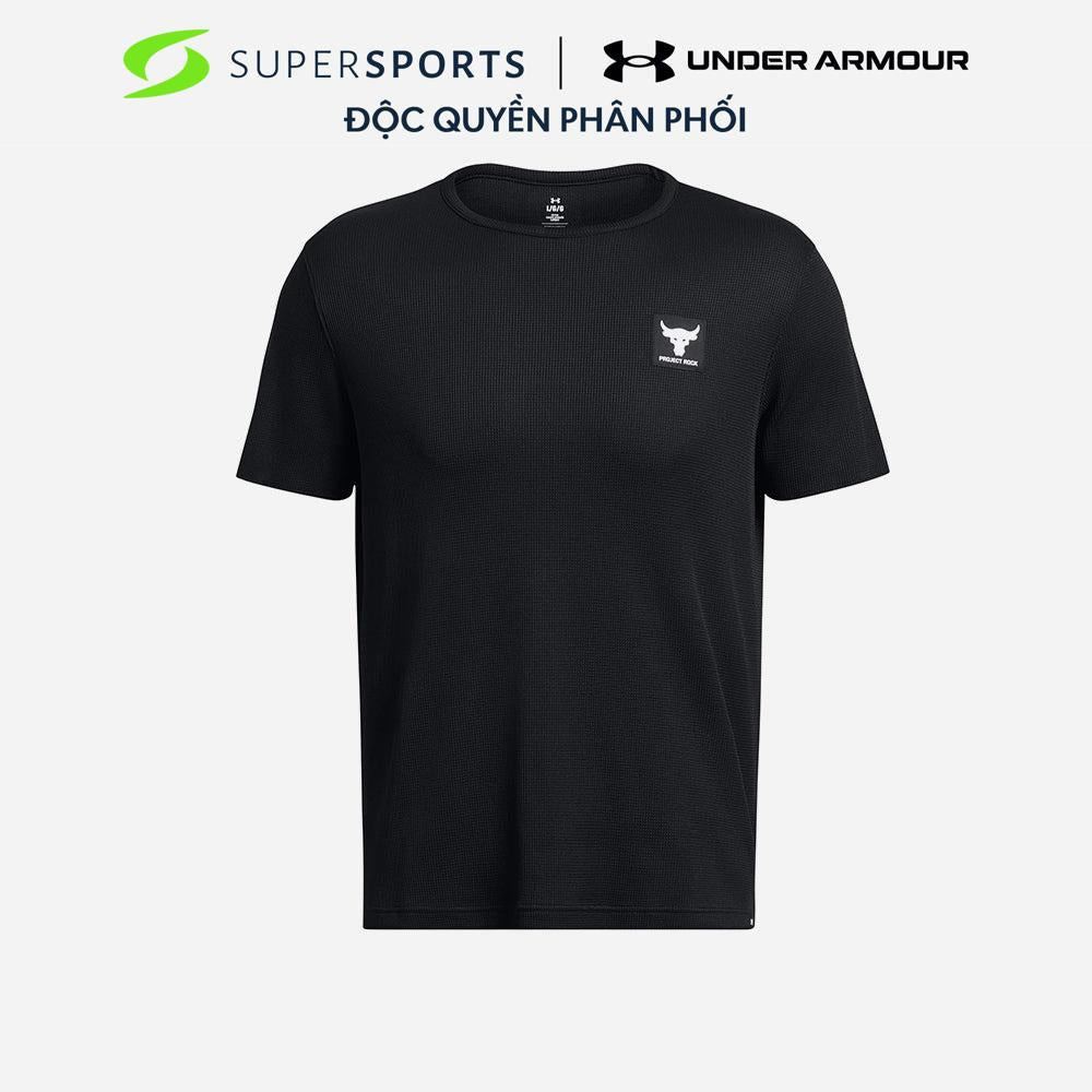 Áo Thun Nam Under Armour Project Rock Authentic Short Sleeve Crew - Đen  - 1382155-001