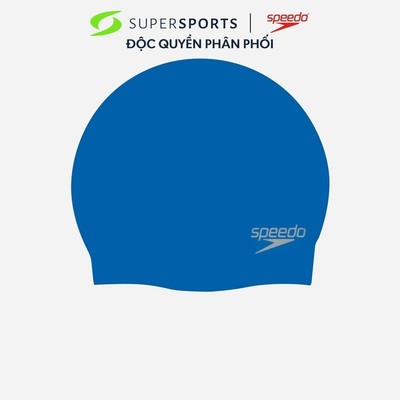 Nón Bơi Người Lớn Speedo Plain Moulded Silicone - Xanh Dương - 8-709842610 ADS09 LS400