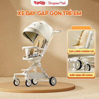 Xe đẩy gấp gọn cho bé Topgiakids M07-01 xoay 2 chiều, bánh xe có khóa, tựa lưng chống gù cho bé